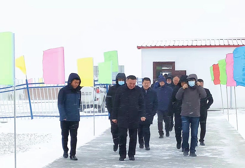 阿勒泰地委、行署帶隊(duì)的觀摩團(tuán)一行60余人到達(dá)北園春多胎羊產(chǎn)業(yè)園_副本.jpg
